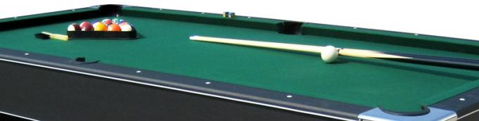 Dark Green 8FT Heavy Duty Pool Table Chromed Metal Corner For Teenages Playing
