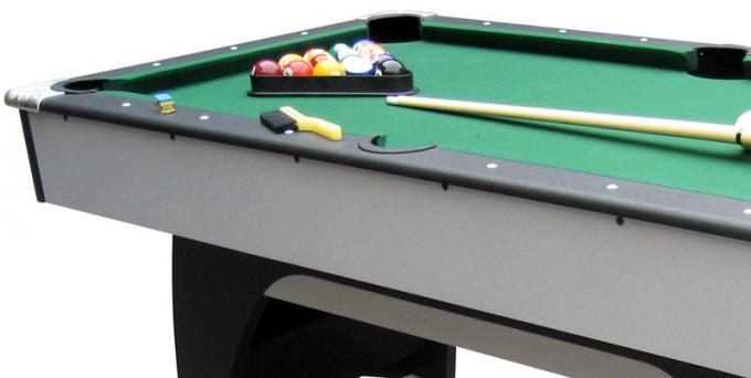 Solid MDF Modern 6 Foot Pool Table , Indoor Family Professional Billiards Table