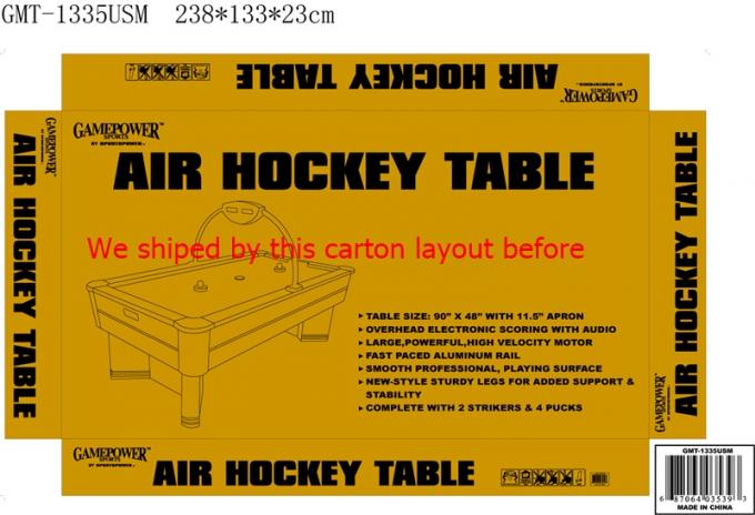 High grade 8FT air hcokey table aluminum rail powerful motor wood hockey game