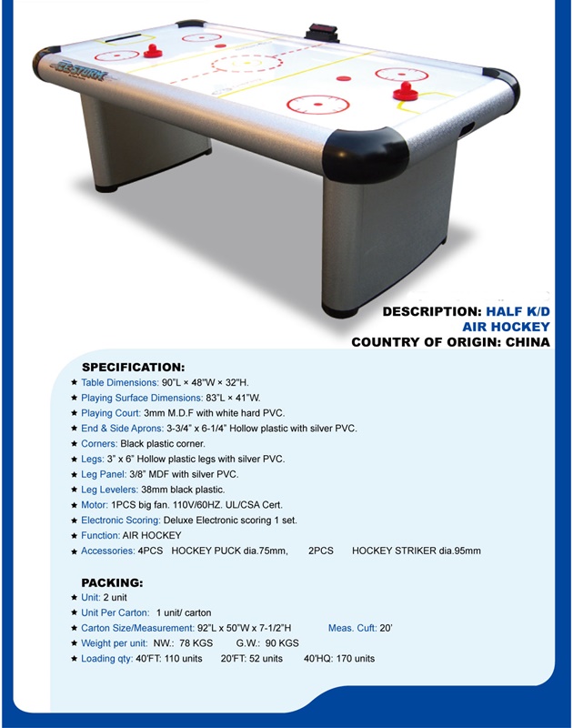 New air hockey game table professional game table electronical system