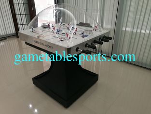 China Professional Rod Hockey Table 5mm Acrylic Dome Hockey Table With Silver Plastic Corner supplier