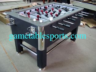 China Standard Soccer Game Table PVC Lamination With Leather Top Rail Steel Leg supplier