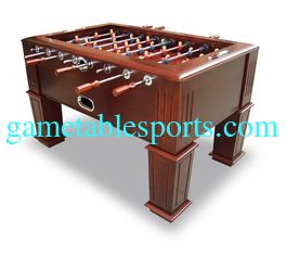 China Wood Veneer Frame Heavy Duty Football Table With Durable Solid Steel Rod supplier