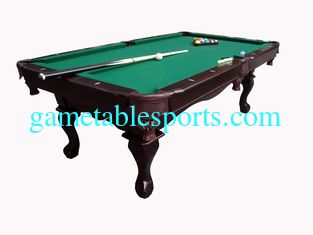 China Brown Standard 96 Inches Billiards Game Table With Converson Table Tennis Top / Cue Rack supplier