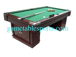 China Popular 9FT Pool Game Table Professional Billiards Table With Cabinet Storage supplier