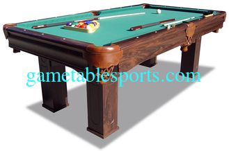 China 7.5 Feet Pool Game Table Durable Taclon Cloth Surface With Real Leather Pocket supplier