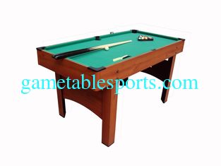 China 60 Inches Pool Game Table Wood Grain PVC MDF Material For Indoor Play supplier