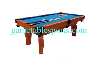 China Modern Pool Game Table Real Leather Pocket  Wooden Billiard Table With Solid Wood Veneer supplier