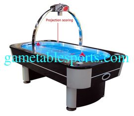 China 8FT Air Hockey Game Table Electronic Projection Scoring With Oval Blue Surface supplier