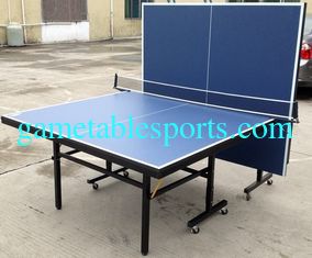 China Family 2 Folded Movable Indoor Ping Pong Table MDF With Painted Table Top supplier