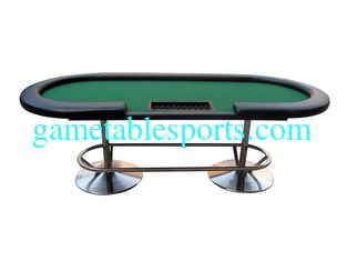 China Luxury 8FT Poker Game Table Home Poker Table With Heavy Duty Steel Base Leg supplier