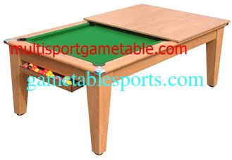 China 7FT Billiards Game Table Dining Table Wood 2 In 1 Pool Table With Conversion Top supplier
