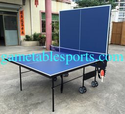 China 9FT Folding Indoor Table Tennis Table MDF Ping Pong Table Metal Accessories Rack supplier