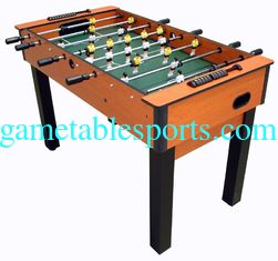 China 4FT Deluxe Football Table with telescopic play rods wood color PVC finish supplier