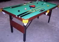 Solid Wood Billiards Game Table Folding 6FT Kids Snooker Table With Leather Pocket