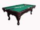 Brown Standard 96 Inches Billiards Game Table With Converson Table Tennis Top / Cue Rack supplier