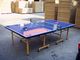 Indoor Outdoor Table Tennis Table , Blue Folding Ping Pong Table For Competition supplier