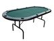 82 Inches Folding Poker Table , Durable Poker Card Table With Leather Edging supplier