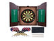 Professional 18 Inches Bristle Dartboard , MDF Wooden Dartboard Cabinet Set supplier