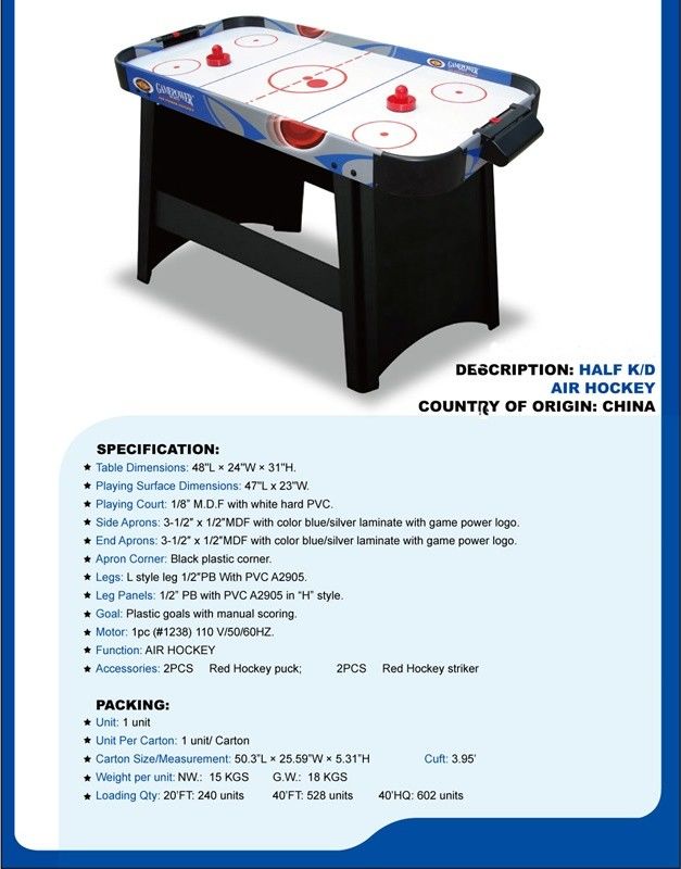 Color Graphics Kids Air Hockey Table , Wood MDF Mini Air Hockey Table For Family Fun