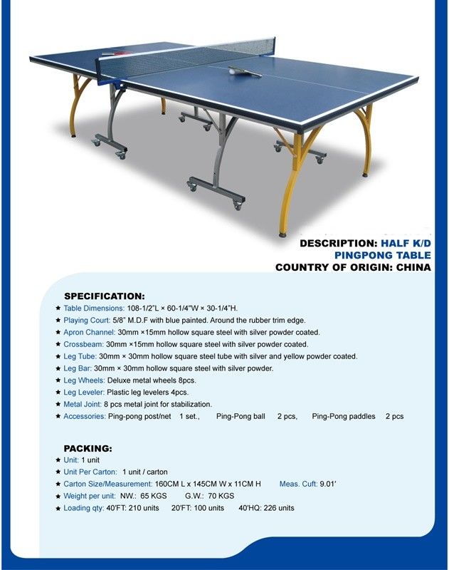 Movable Folding Table Tennis Table Indoor Outdoor With All Accessories Kit Included