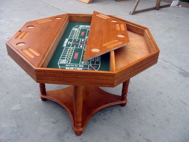 4 In 1 Casino Game Table For Club , Poker Dining Table With Veneer Roulette