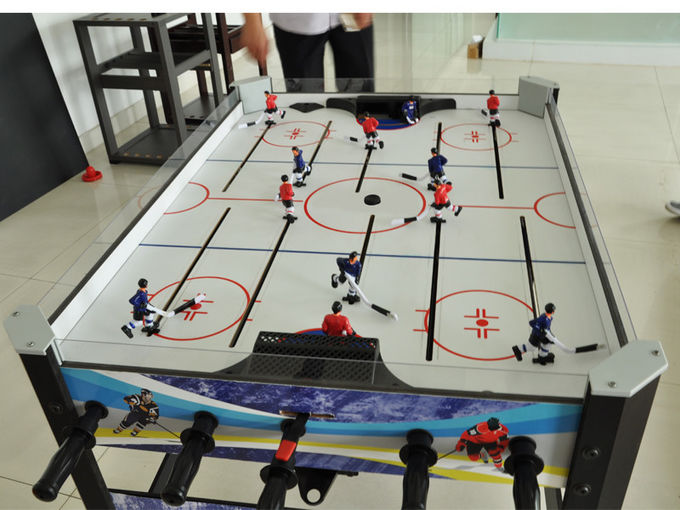Electronic Scoring Rod Hockey Table MDF Color Graphics Wooden Hockey Table
