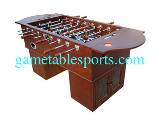 China Wood Veneer Soccer Game Table Premier Foosball Table With Solid Steel Rods supplier