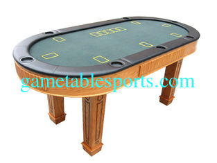 China Modern Poker Game Table MDF Durable Card Playing Table With Cup Holder supplier