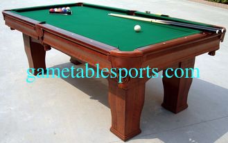 China Deluxe Full Size Heavy Duty Pool Table 8FT With Leather Pocket / Blend Wool supplier