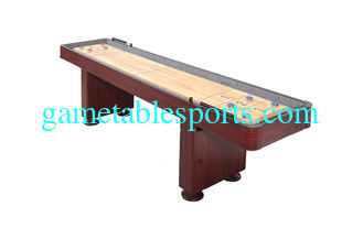 China Deluxe 108 Inches Shuffle Game Table Solid Wood Material With Cabinet supplier