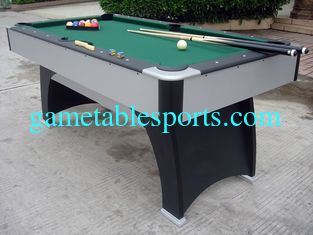 China Solid MDF Modern 6 Foot Pool Table , Indoor Family Professional Billiards Table supplier