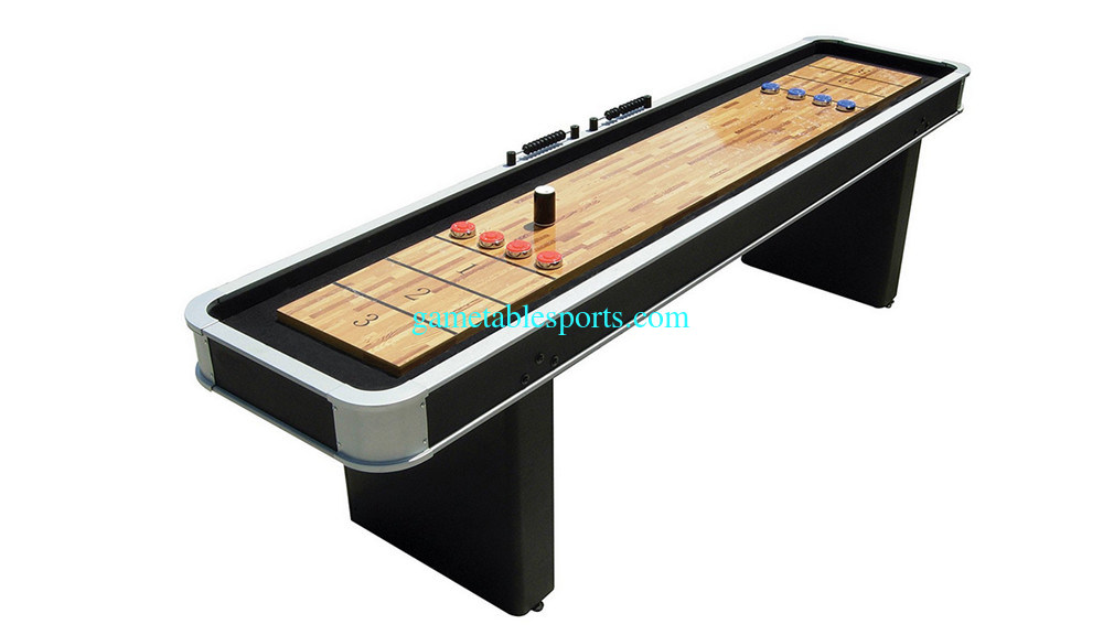 Solid Wood 9FT Shuffleboard Game Table Box Style Base Legs For 2 Players