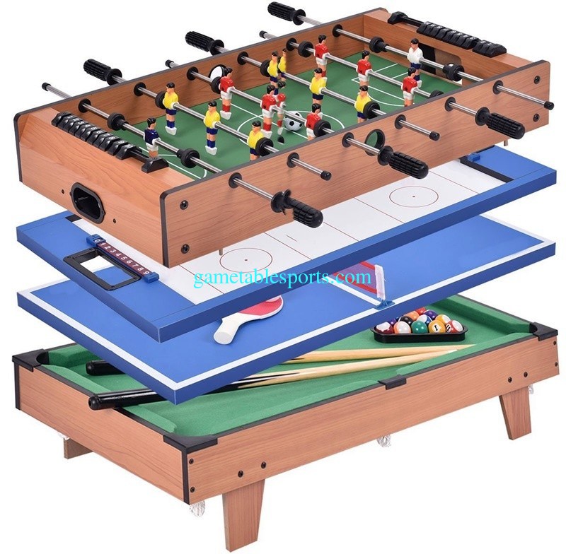 Indoor 3 Feet Multi Game Table Wood Multi Game System For Children Play