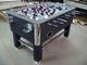 Standard Soccer Game Table PVC Lamination With Leather Top Rail Steel Leg supplier
