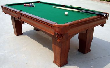 Deluxe Full Size Heavy Duty Pool Table 8FT With Leather Pocket / Blend Wool supplier