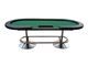 Luxury 8FT Poker Game Table Home Poker Table With Heavy Duty Steel Base Leg supplier