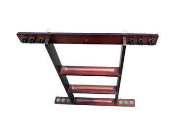 Billiard Cue Rack Wall Mount , 6 Pool Cue Wall Holder Wall Rack With Clips supplier