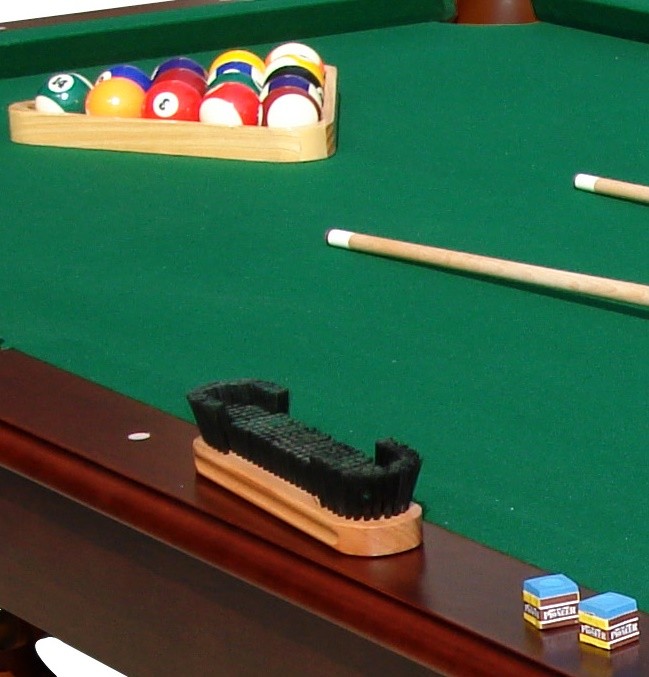 Deluxe Full Size Wood Pool Table , 8FT Solid Wood Home Billiards Table